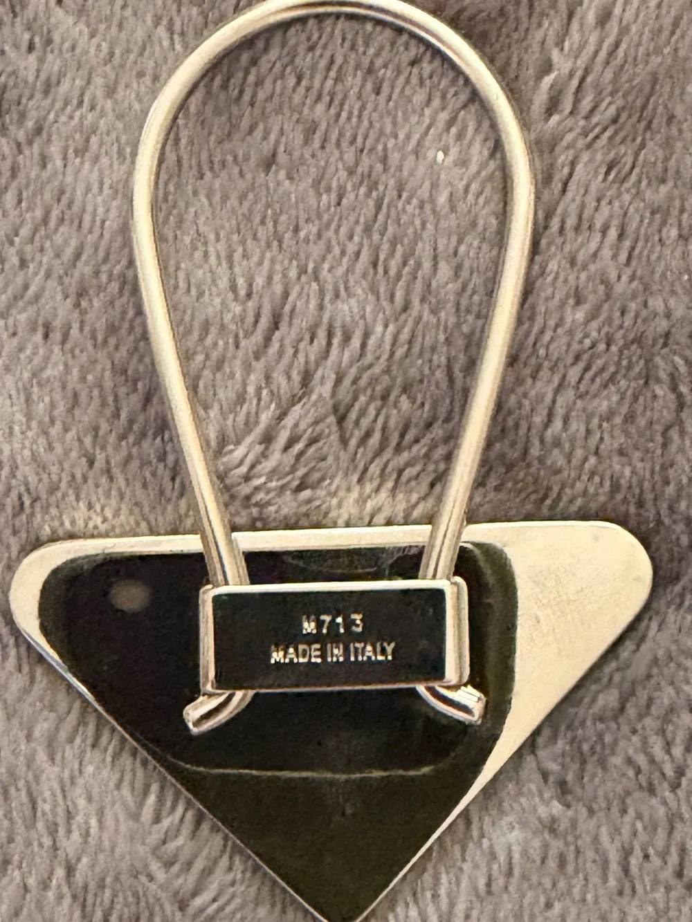 Prada triangular keyring